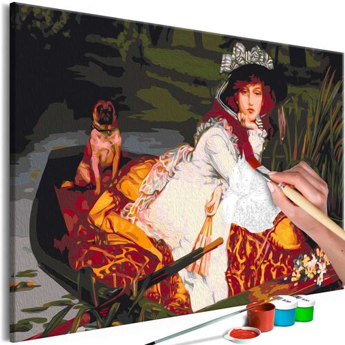  Slika za samostalno slikanje - Woman in the Boat 60x40 Slike