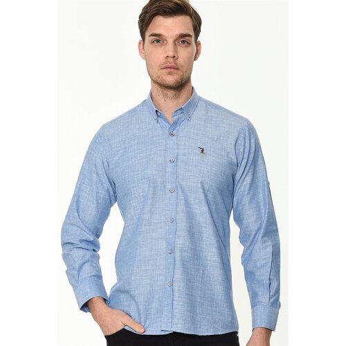 Dewberry G681 MEN&amp;#039;S SHIRT-BLUE Slike