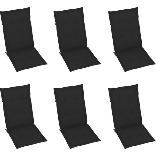 Jastuci za vrtne stolice 6 kom crni 120 x 50 x 3 cm od tkanine Cijene