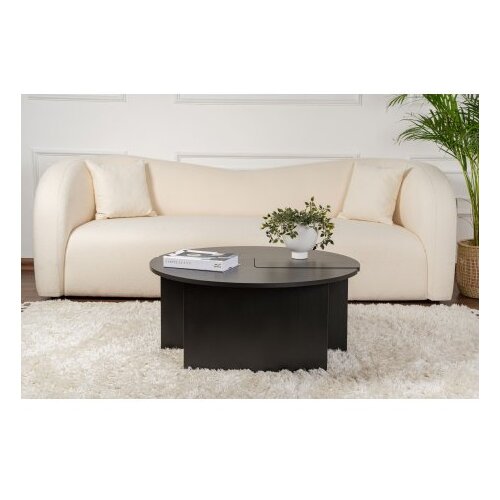 Hanah home Klub sto Moira, O90x41cm, Crni Slike