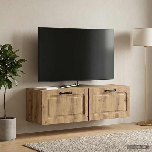 TV ormar za zid 98 x 31 x 30 cm Hrast artisan Konstruirano drvo Slike