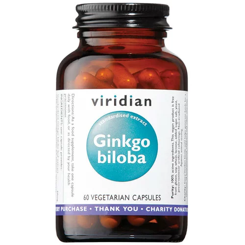 Viridian Nutrition Ginkgo Biloba ekstrakt Viridian (60 kapsul)