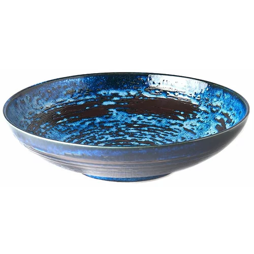 MIJ plava keramička zdjela za serviranje Copper Swirl, ø 28 cm