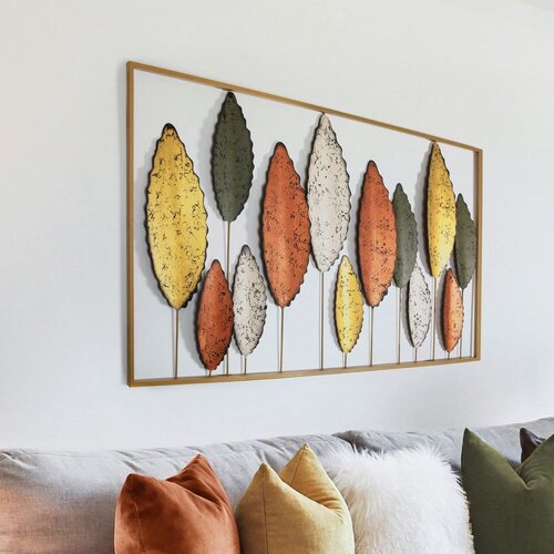 WALLXPERT Bilgen -5 Multicolor Decorative Metal Wall Accessory Cene