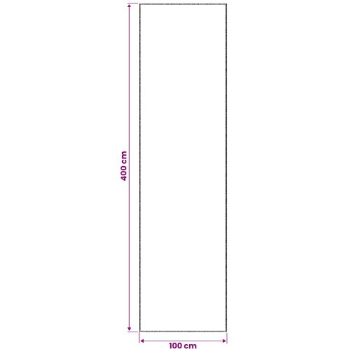  Tepih Siva 100 x 400 cm 100% poliester 3 mm Mogu se prati Slike