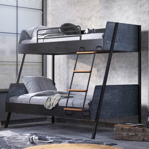 Dark metal VELIKI KREVET NA SPRAT ( 90x200 - 120x200 ) Slike