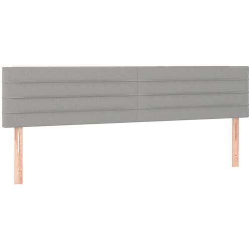  Uzglavlja svjetlosiva 180x5x78/88 cm od tkanine Slike