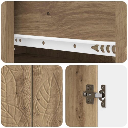  Kreveta Hrast artisan 66 x 34,5 x 90 cm Konstruirano drvo Slike