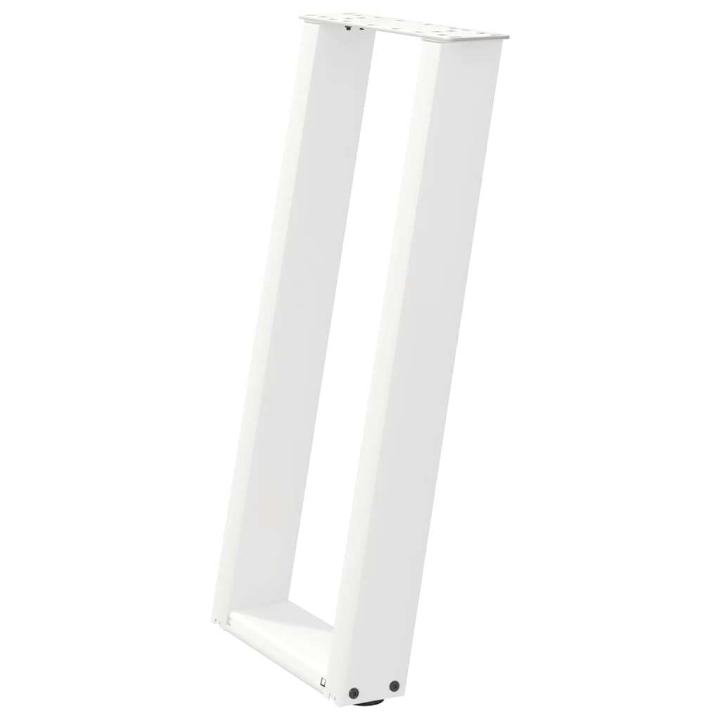  Noge za konzolno mizico v obliki črke U, 2 kosa, bele barve, 38 x (72-73) cm, jeklo Slike