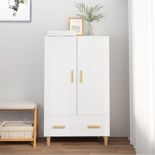  Visoka komoda bijela 70 x 31 x 115 cm od konstruiranog drva Cijene