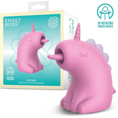 ENGILY ROSS Cupcake Rotating Tongue Massager Pink Cene