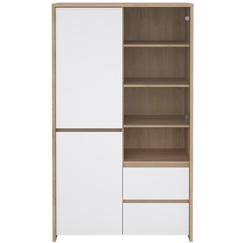 Tvilum Bijela/u prirodnoj boji vitrina u dekoru hrasta 100x170x48 cm Next – Cijene