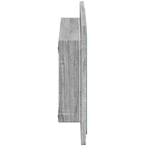  LED kupaonsko ogledalo boja sivog hrasta 60x8,5x38 cm drveno Slike