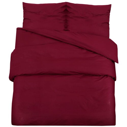 Maison Chic Komplet posteljnine - Posteljnina bordo 225x220 cm bombaž, (21786701) Cene