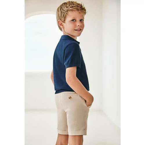 Mayoral Dječje kratke hlače s dodatkom lana boja: bež, podesivi struk