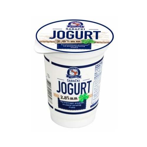 Mlekara Šabac jogurt šabački 2,8%MM 180G čaša Slike