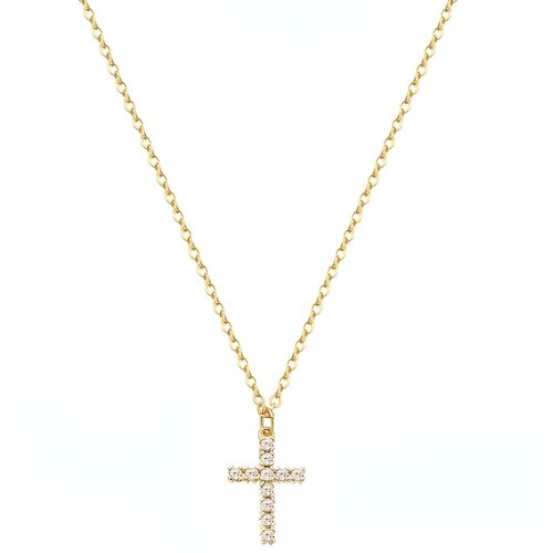 IZMAEL Ogrlica Small Cross - Zlatna Cene