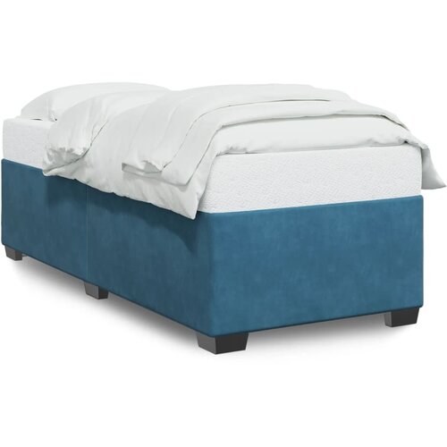  The Living Store Posteljni okvir modra 100x200 cm žamet - Posteljni Okvir, (21488750) Cene