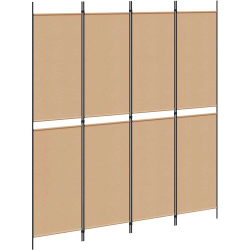  4-panelni pregradni zid Bež 200 x 220 cm Tkanina - Bež 200 x 220 cm Slike