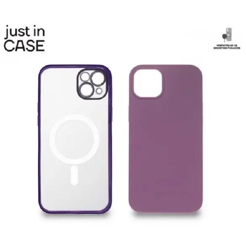 Just In Case 2u1 Extra case MAG MIX PLUS paket ljubičasti za iPhone 14 Plus Cene