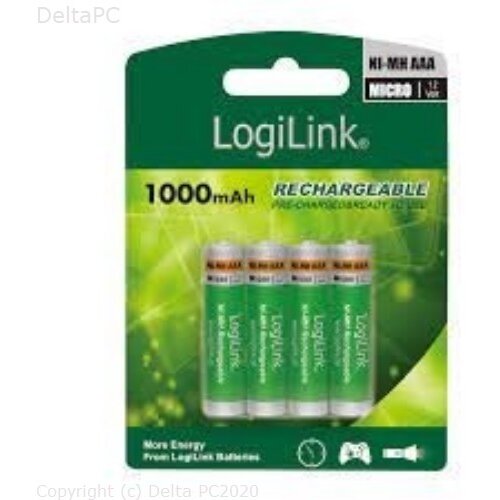 Logilink Baterije AAA Rechargeable LR03 NiMH 1000mAh 4KOM Cijene
