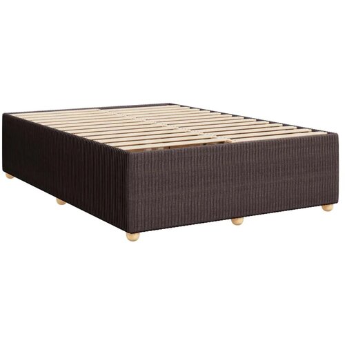  Boxspring krevet s madracem Tamno smeđa 160 x 200 cm Tkanina - Tamno smeđa 160 x 200 cm Dizajn linija Slike
