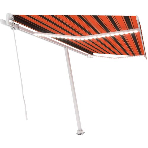  Tenda na ručno uvlačenje LED 450 x 300 cm narančasto-smeđa Cijene