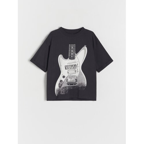 Reserved oversize majica nirvana - črna Slike