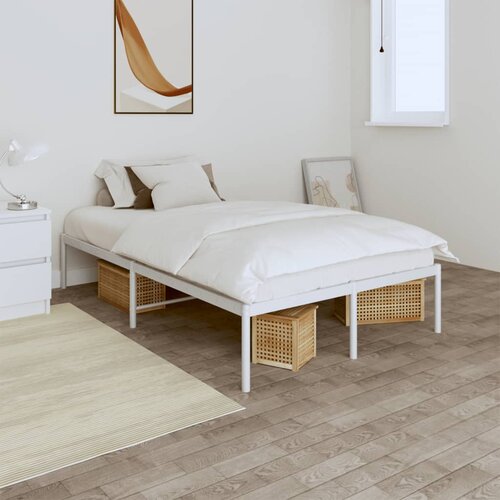 The Living Store Kovinski posteljni okvir bel 120x200 cm - Posteljni Okvir, (21522908) Slike