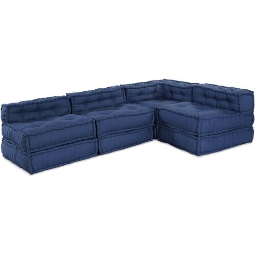  Modularna sofa 4 pcs Indigo Tkanina Slike