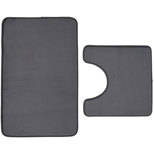 Catherine Lansfield Tamno sive kupaonske prostirke u setu 2 kom za WC 50x80 cm Anti-Bacterial – Cene