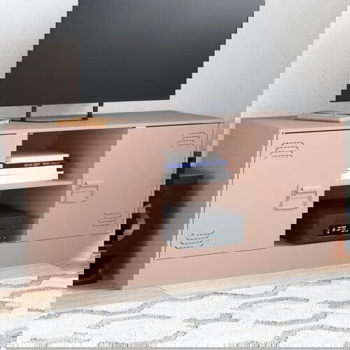 vidaXL TV ormarić ružičasti 99 x 39 x 44 cm čelični Cijene