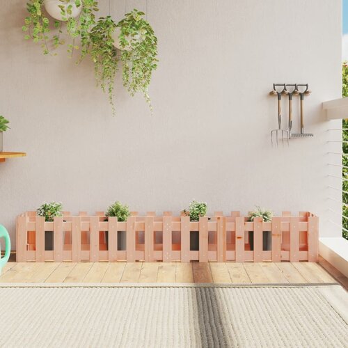 vidaXL Vrtna visoka greda z ograjico 200x30x30 cm trden les douglas Cene
