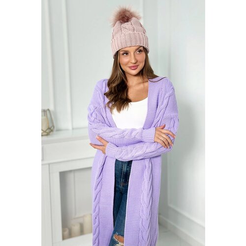 Kesi Sweater Cardigan weave the braid purple Slike