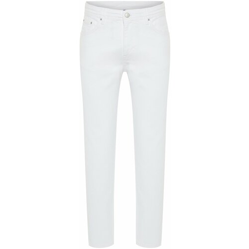 Trendyol Men's White Relax Fit Jeans Denim Trousers Slike
