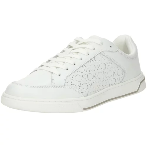 Calvin Klein Superge Low Top Lace Up Lth Perf Mono HM0HM01428 White/Feather Grey Perf Mono 0K8