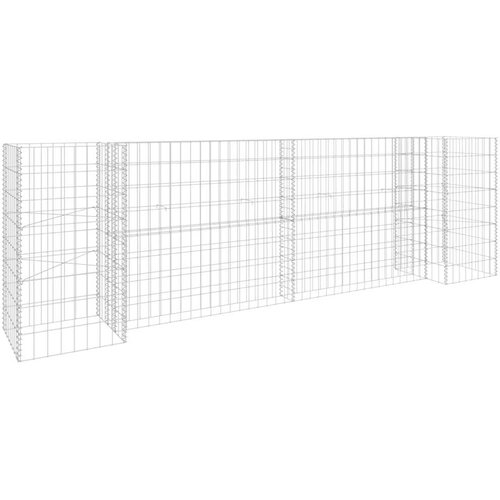 Maison Chic Cvetlično korito - Cvetlični Lonec za rastline gabion H-oblike jeklo 260x40x80 cm, (21789709) Slike