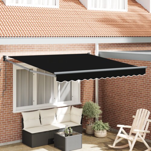 Ručna uvlačiva tenda Crna 300x250 cm Cijene