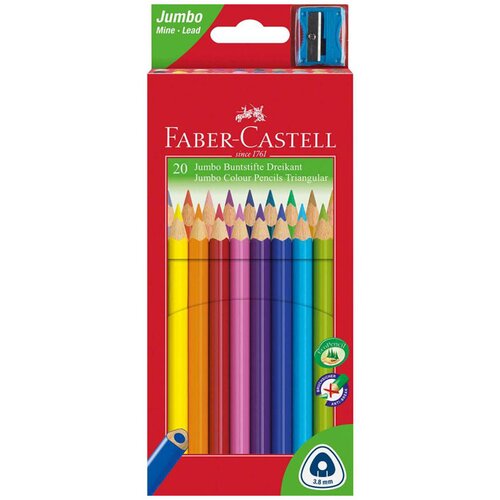 Faber-Castell Jumbo, tostrane bojice, set, 20 boja Cene