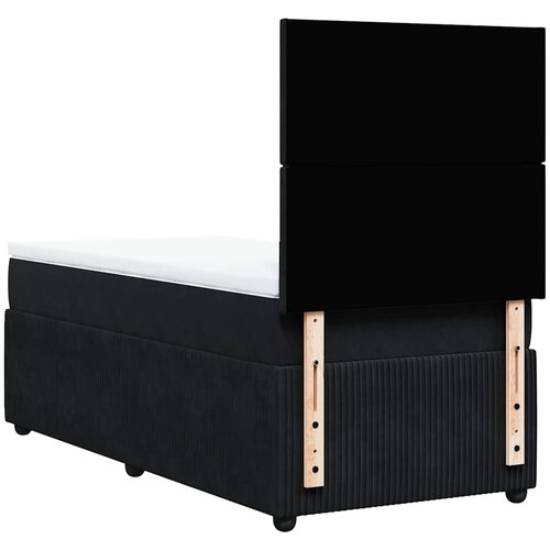 Box spring krevet s madracem crni 90x200 cm bar&amp;scaron;unasti Slike