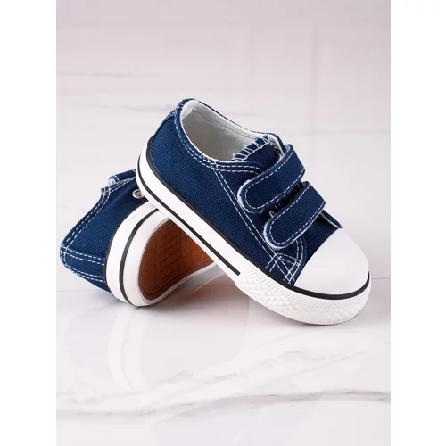 VICO children's sneakers with velcro fastening navy blue