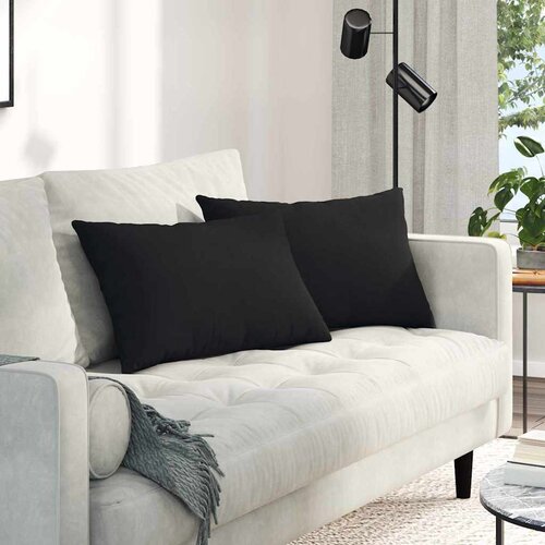  Jastučići za sofu 2 pcs Crna 60 x 40 cm tkanina Cene