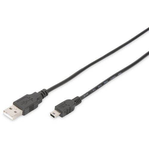 Digitus USB kabel USB 2.0 USB-A vtič\, USB-mini-B vtič 1.00 m črna okrogel\, dvojno oklopljen DB-300130-010-S, (20416342) Cene
