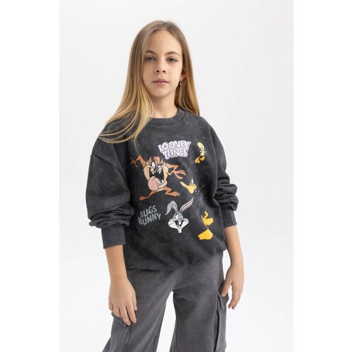 Defacto Girl's Looney Tunes Oversize Fit Crew Neck Sweatshirt Slike