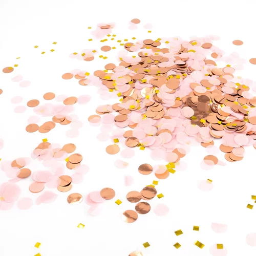 VILSTO Konfeti iz rožnatega zlata, namizni konfeti, vrečke s konfeti, konfeti iz svilenega papirja iz rožnatega zlata, namizni okraski iz rožnatega zlata, zaročni okraski za poroko, krst in, (21154989)