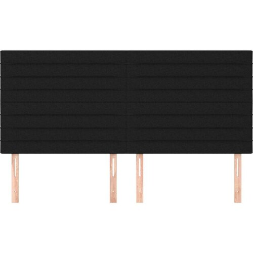  Uzglavlje 4 kom crni 90x5x78/88 cm od tkanine Slike