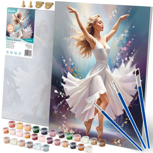 Massido Paint by Numbers Kit - Dancing Woman 40x50 cm for All Ages, (21738656) Cene