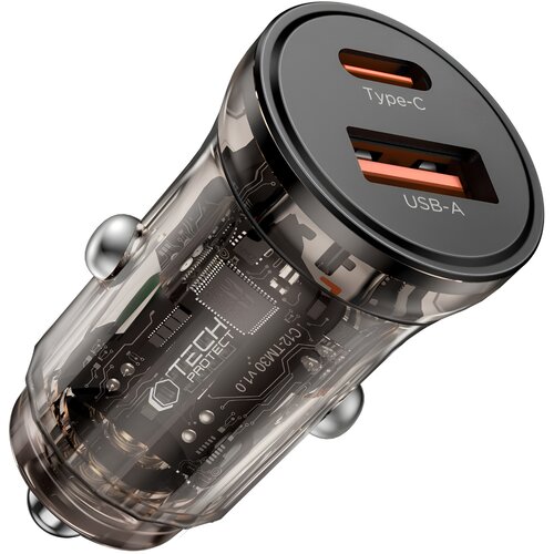 TECH-PROTECT Auto adapter Tech - Protect 45W USB - A / USB - C PD / QC 3.0 - crni Cijene