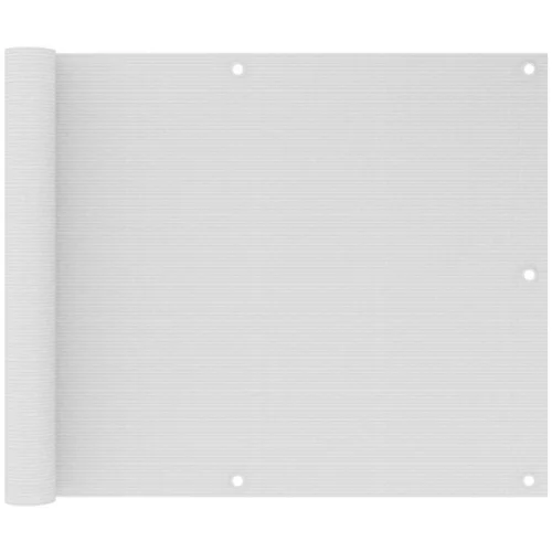 vidaXL Balkonsko platno belo 75x500 cm HDPE, (20764764)