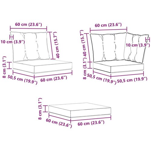  Sekcionalna sofa s jastukom 3 Komad Bijela - Bijela i bež Kutna +sredina +tabure Slike